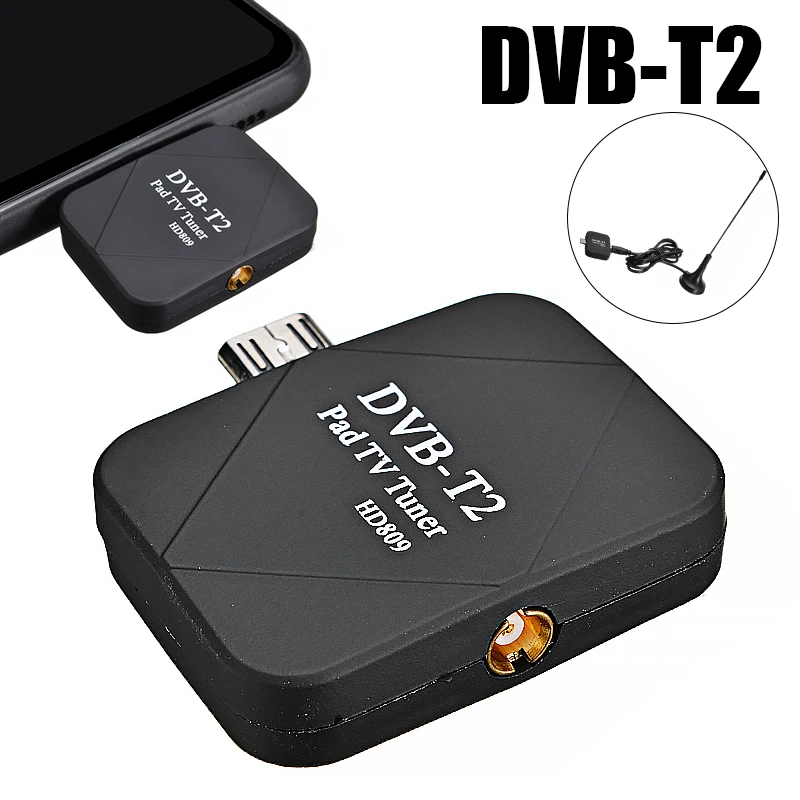 voluntario salida Recuento DVB-T2 receptor de TV Mini Digital DVB-T2 sintonizador de TV satelital  Micro USB Dongle DVB-T2 receptor Digital de señal para teléfono Android _ -  AliExpress Mobile