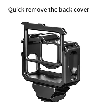 

Vlog Accessory Scratch Resistant Housing Cage Dual Cold Shoes Charging Port Mic Light Stand Protective Shell For Gopro Hero 9