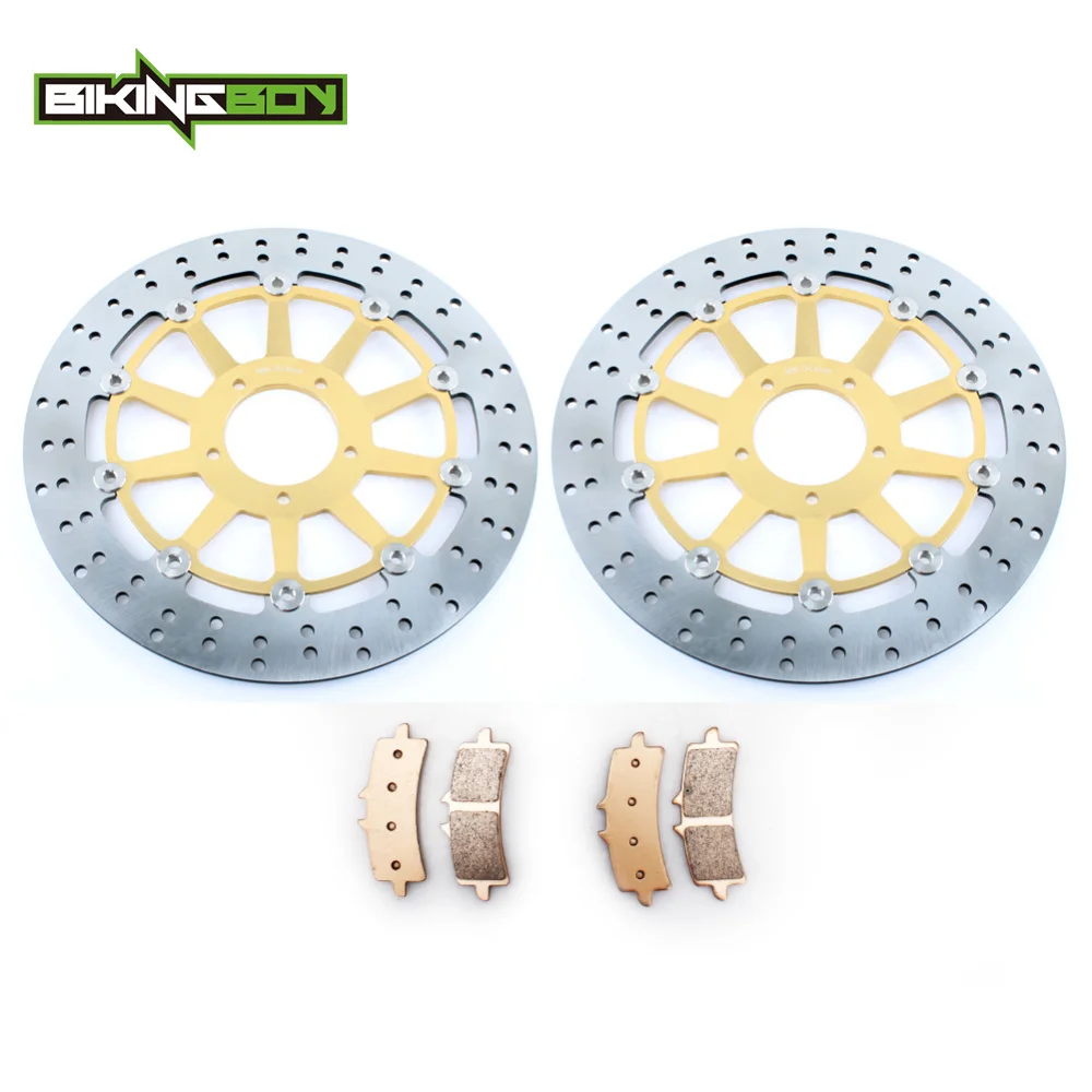 BIKINGBOY для поездок на мотоцикле DUCATI 848 EVO 848EVO 2011 2012 2013, 11, 12, 13 лет, волнистые/Круглый Передние тормозные диски роторов колодки Набор