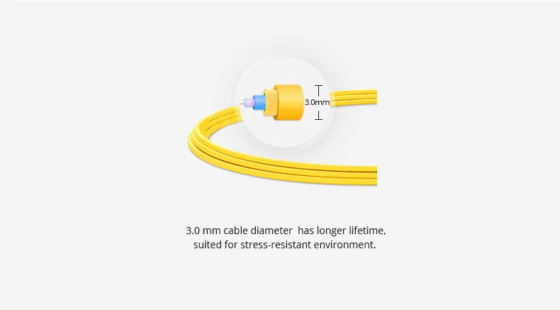 dual band wifi LC UPC to LC UPC Simlex 3.0mm PVC Single Mode Fiber Patch Cord Jumper Fiber Patch Cord Fibra Optica Stable Transmission 3m 5m lc fast connector