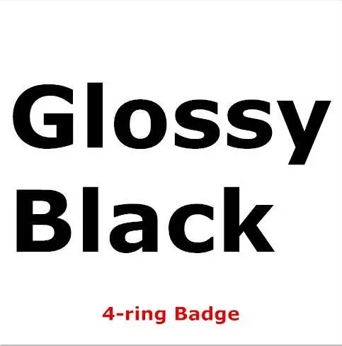 glossy black 4-rings Эмблема значок передний средний кольца решетка багажник логотип наклейка для Audi A3 A4 A4L A6L TT Q3 Q5 Q7 A5 A7 RS3 RS4 RS5 RS6 глянцевый черный - Название цвета: glossy black 4-rings