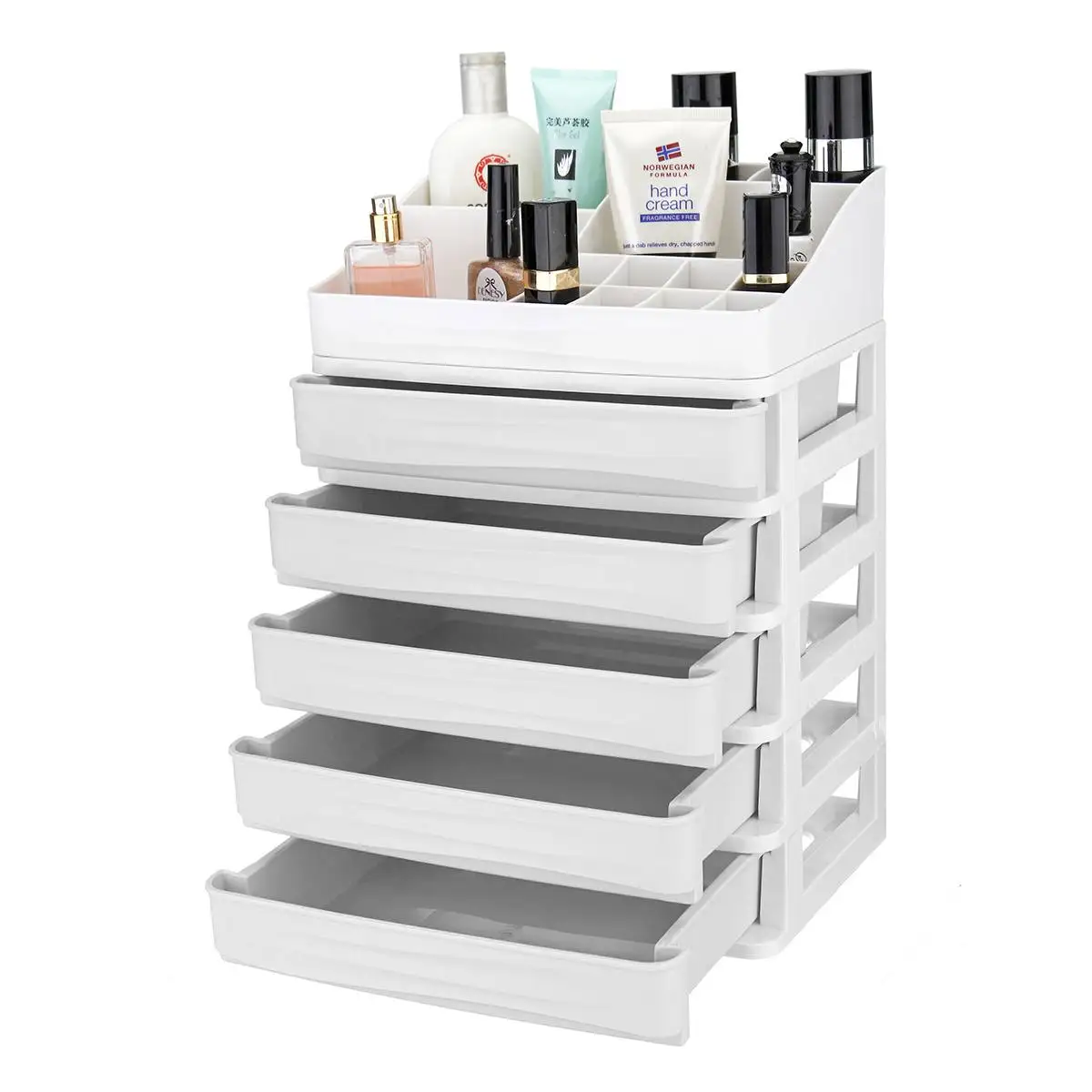 Tiroir de rangement en plastique à 5 couches Boîte de rangement de