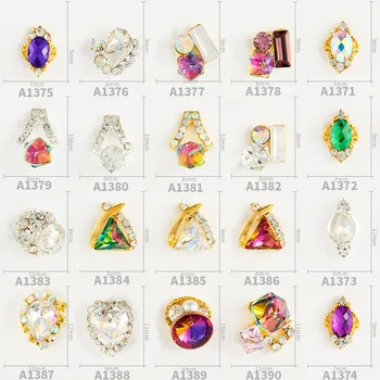 

20pcs/lot New Hot Purple Flame Magic Triangle Triangle Metal Edging Various Shapes Alloy Rhinestone DIY Nail Supplies Decoration