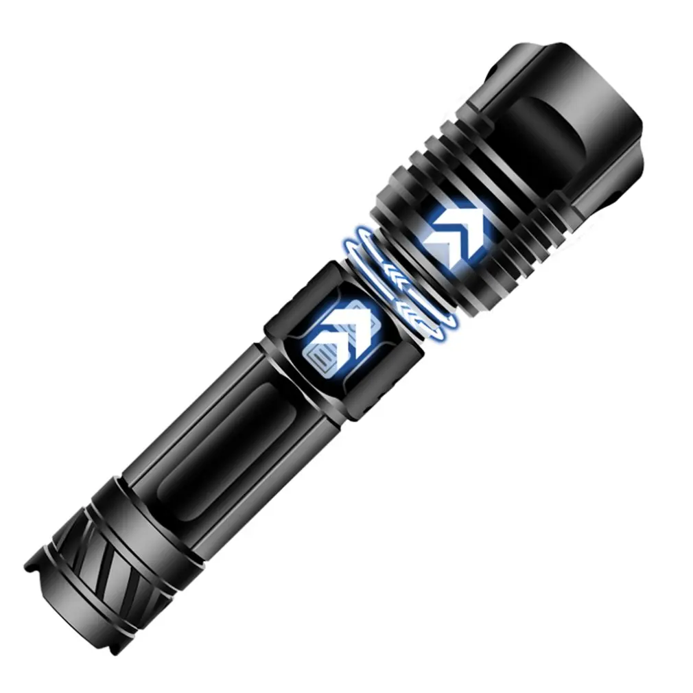 

P99 9-core super bright dual switch zoom glare flashlight 3 modes Super Bright flashlight Adjustable Focus and Zoom