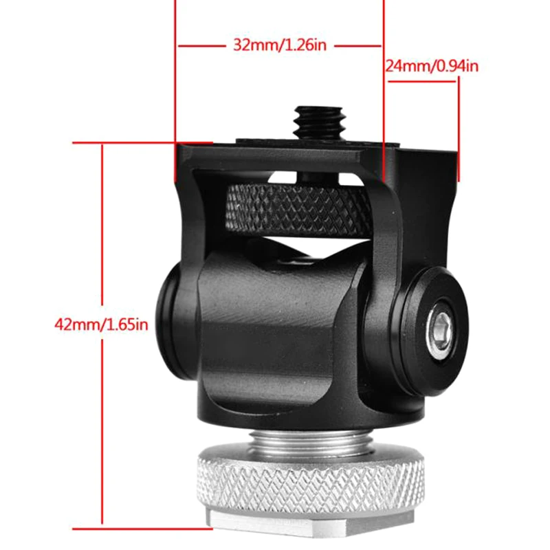 1/" винт Горячий башмак регулируемое крепление монитор флэш адаптер микрофон держатель для видеокамеры фотографии камеры аксессуары