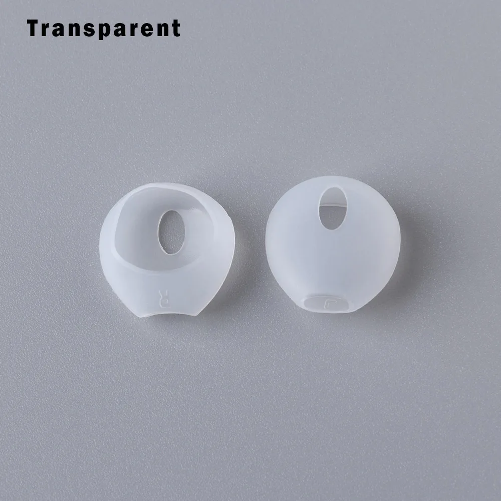 transparent 2/1 пара, цвет, мягкие ультра тонкие наушники, противоскользящие вкладыши, силиконовый чехол для наушников, для Apple, вкладыши, AirPods, Earpods - Color: transparent