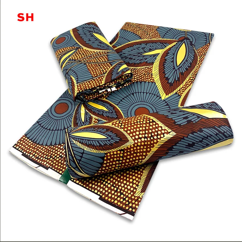  New South African Bronzing Wax Cloth High Quality Printing High-quality Cotton Fabric Women H210601 | Дом и сад