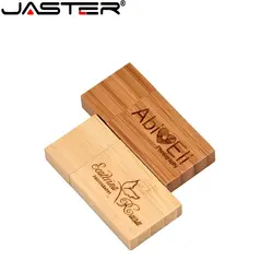 Jaster логотип на заказ Деревянный usb 2,0 4 ГБ/8 ГБ/16 ГБ/32 ГБ/64 ГБ версия флеш-накопитель карта памяти цветной логотип требуется 5 шт. бесплатный