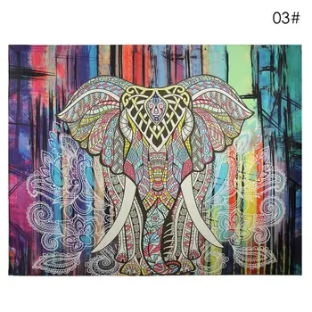 

130cmx150cm 210x150cm Colored Printed Decorative Mandala Tapestry Indian Boho Wall Carpet Elephant Tapestry