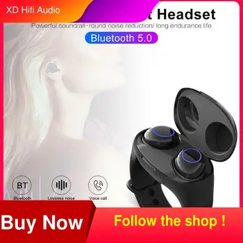 

Portable Bluetooth Wireless Earphone TWS 5.0 Watch style HiFi Earphone Sport Headset Suport Noise Reduction Earphones