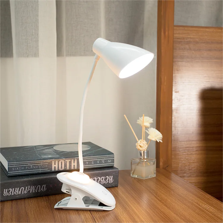 

New Style LED Clip Atmosphere Lamp Rechargeable Eye Protection Reading Table Lamp with Clamp Work Learning Desk Bedroom