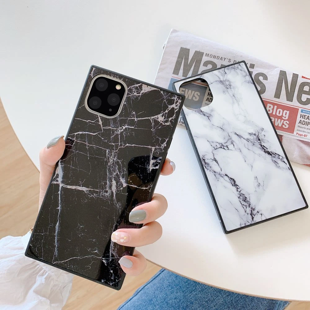LAPOPNUT чехол для Iphone SE 2020 11 Pro Xs Max Xr X 7 8 Plus 6 6s белый глянцевый квадратный тонкий