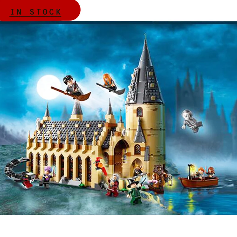

LELE 39144 926pcs Movie Sets16052 Compatible Legoingly Model Building Kits 75954 Hogwarts Castle Hall Blocks Toys 2020 Xmas Gift