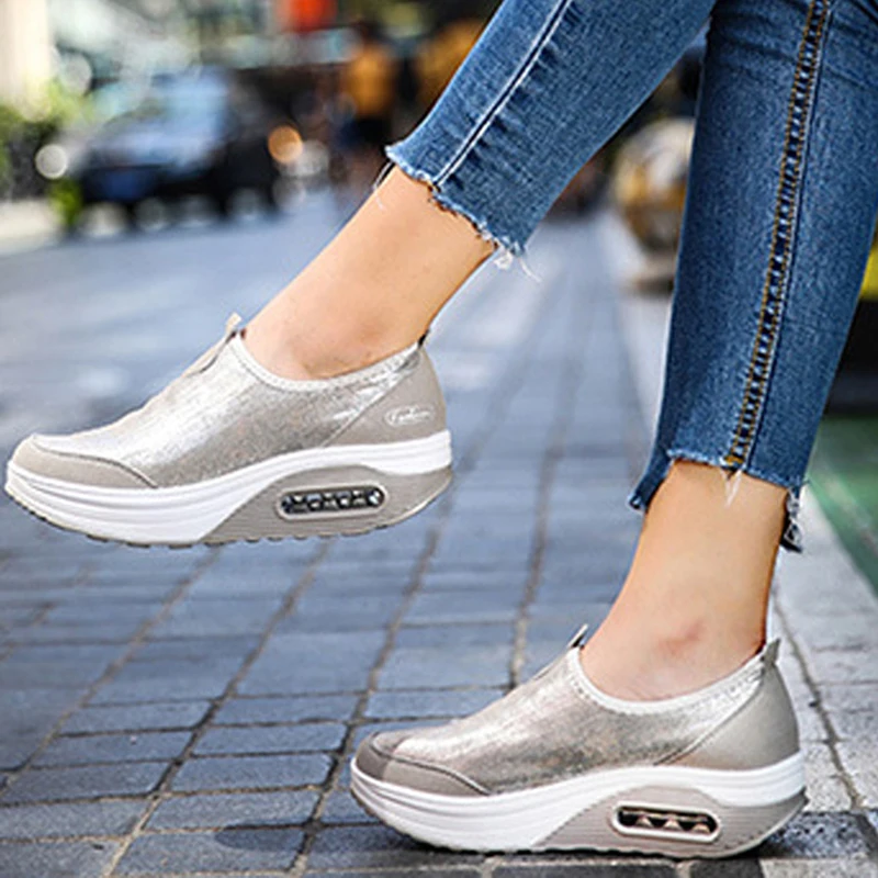 

GAOKE Women Flat Platform Shoes Woman Loafers Casual Women's Slip On Shallow Swing Moccasin Ballet Female Flats zapatos de mujer