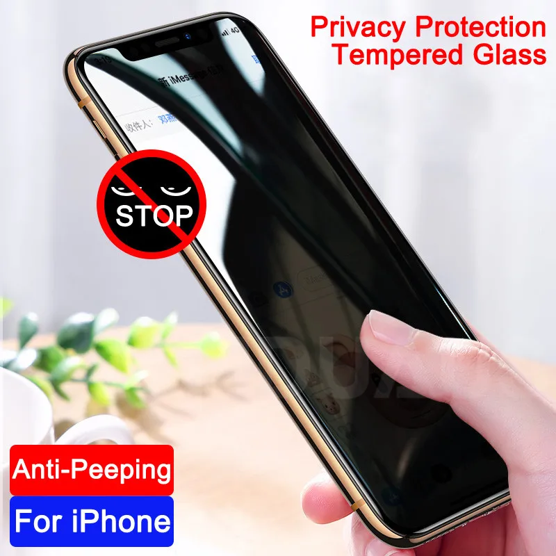 

Privacy Protective Tempered Glass For iPhone X XR XS MAX 11 Pro Max Screen Protector For iPhone 7 6 6S 8 Plus 5 5S SE Film Case