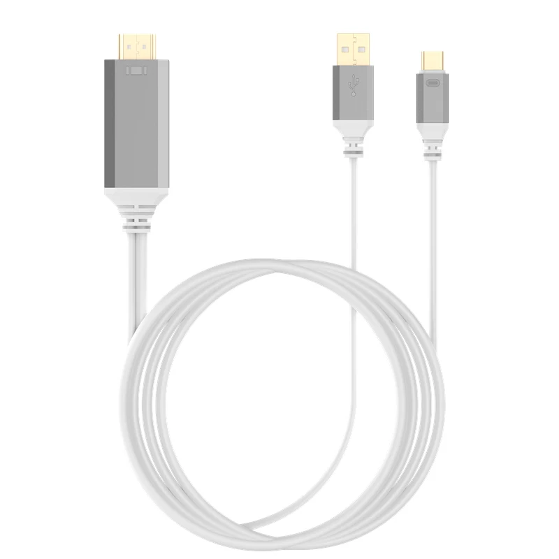4K Type C HDMI адаптер HDTV видео кабель 1080P конвертер телефона на ТВ для macbook Samsung Galaxy S8 S9
