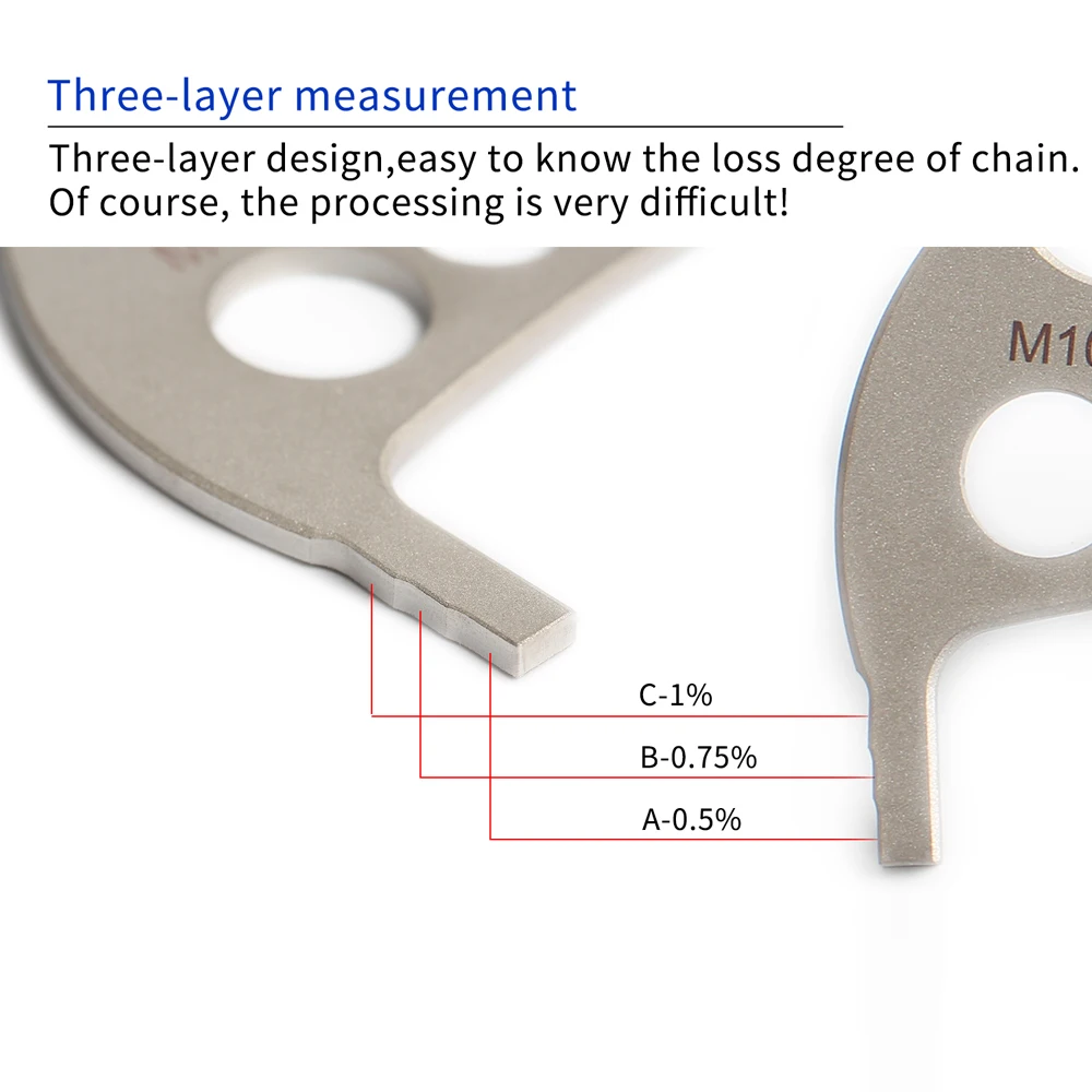 Risk RL305 3 в 1 велосипед цепь Checker индикатор износа цепи крюк болт измерения для 8 9 10 11 скоростей нержавеющая сталь