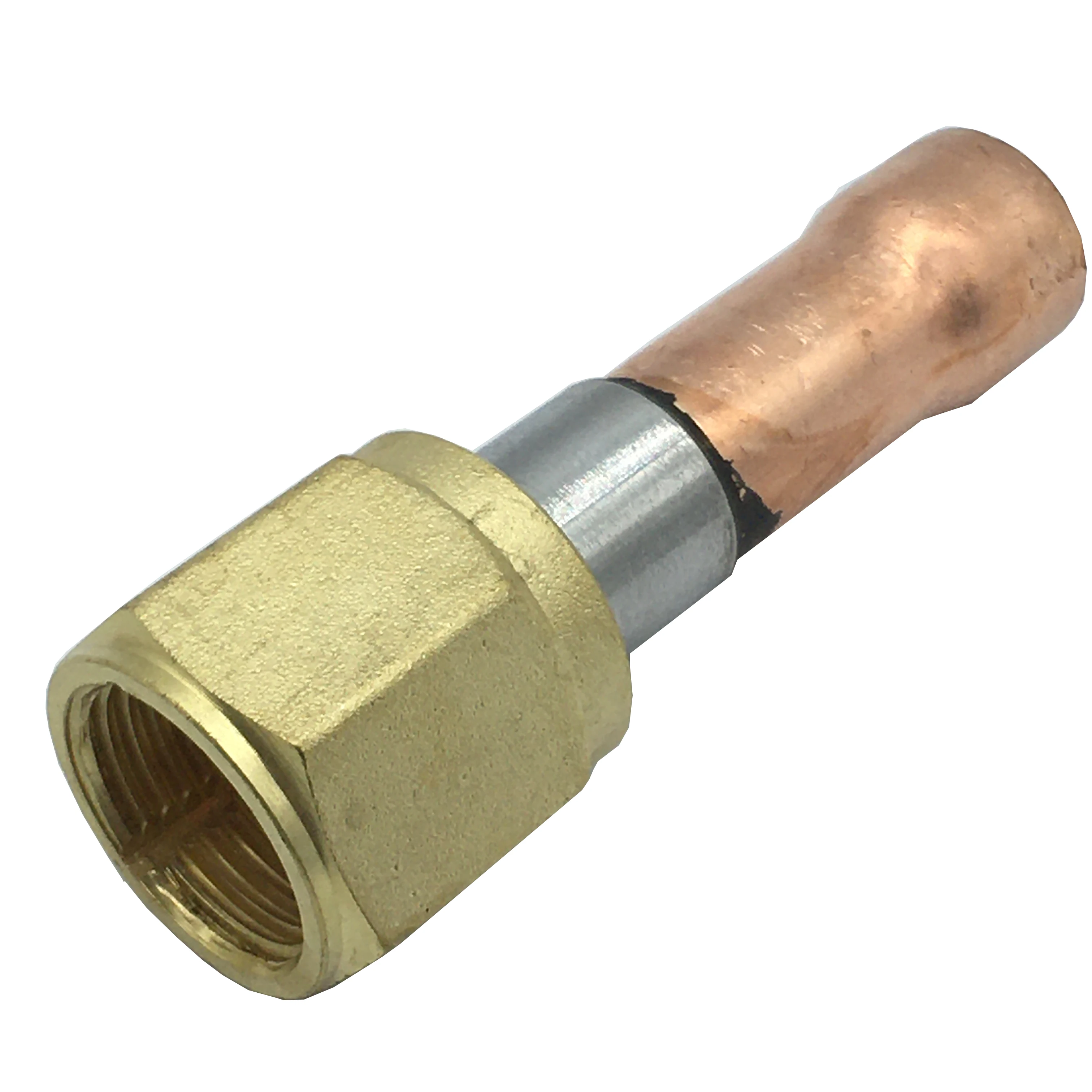 3/4" female SAE to copper ODF solder adaptor between different materials connects liquid, suction & dischare pipeline components