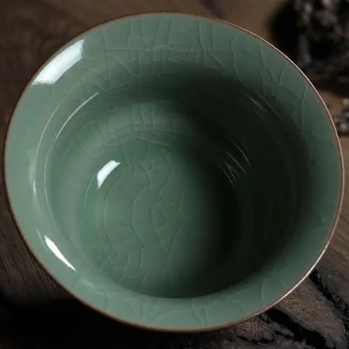 [GRANDNESS] Longquan Celadon фарфоровые Gaiwan КИТАЙСКИЕ чашки кракле глазури чайная посуда 150 мл