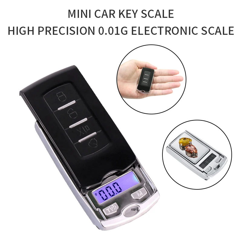 

New 100g*0.01g mini LCD Electronic Digital Pocket Scale Jewelry Gold Weighting Scale Gram Balance Weight Scales As Car Key