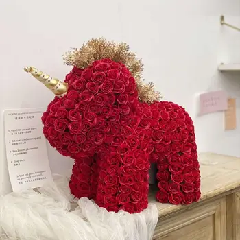 

Lovely and aromatic romantic unicorn soap flower rose gift box bouquets