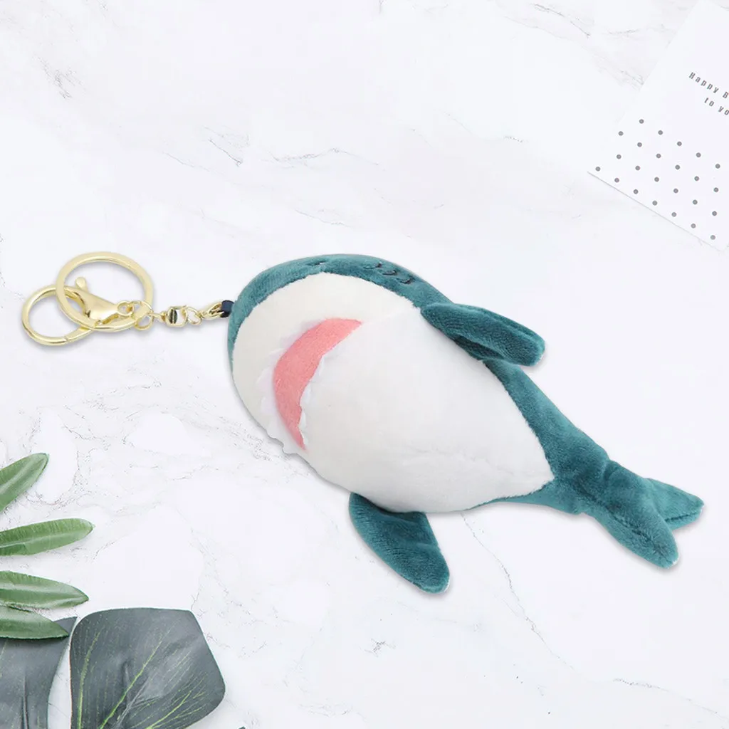 mini Cute Plush Toys Marine Animals Sh-ark Soft Stuffed Animals Dolls Backpack Key Decorations Kids Birthday Gift #B