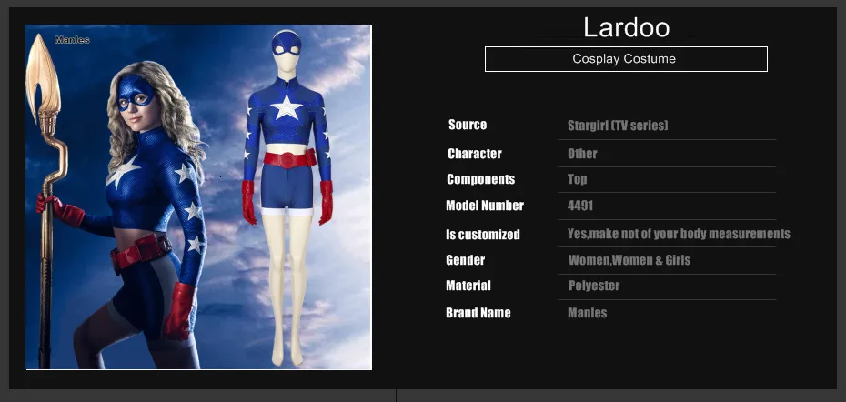 DC tv Stargirl костюм Кортни уитморе Косплей Stargirl Звезда комбинезон со звёздами костюмы на Хэллоуин для женщины zentai взрослых Sapndex