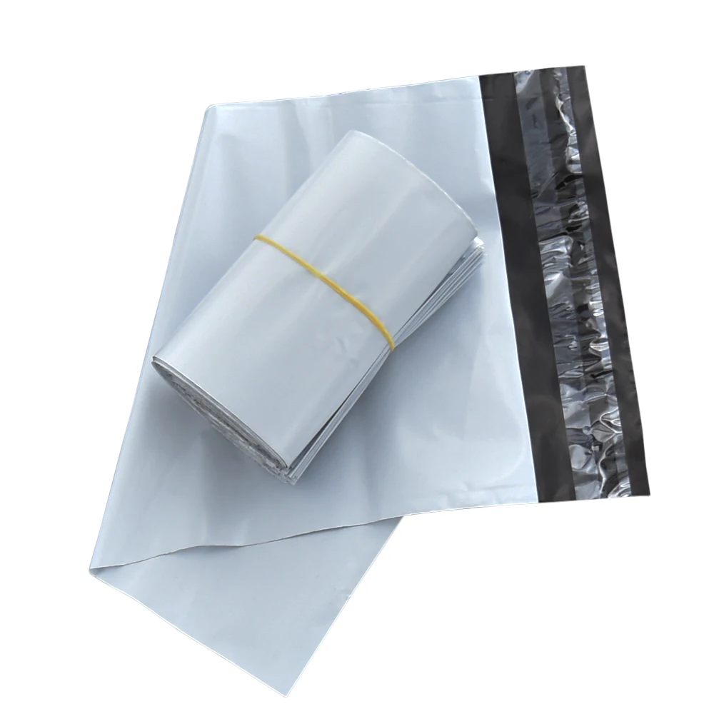 

100pcs Retail White Opaque Platic Courier Package Bags Self Adhesive Express Postal Poly Packaging Bag