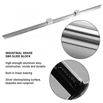 

2pcs SBR16-1000mm Linear Slide Rail Shaft + 4pcs SBR16UU Baring Slide Block