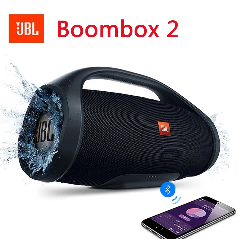 Jbl Boombox-Altavoz Bluetooth, reproductor de música inalámbrico portátil con sonido de música, Subwoofer potente, Boombox 2