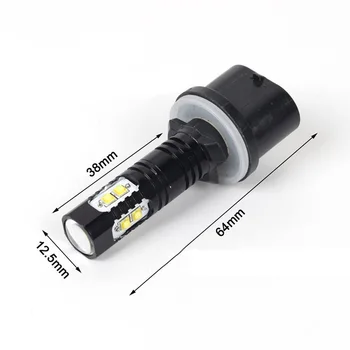 

2PCS 8800 50W 6000K 10SMD White Light LED Fog Driving DRL Lights Bulb Lamps