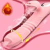 Double Tongue Cunnilingus Vibrators for Women Telescopic Rotating Dildo Heat Vagina Clitoris Stimulate Adult Sex Toys for Women 1