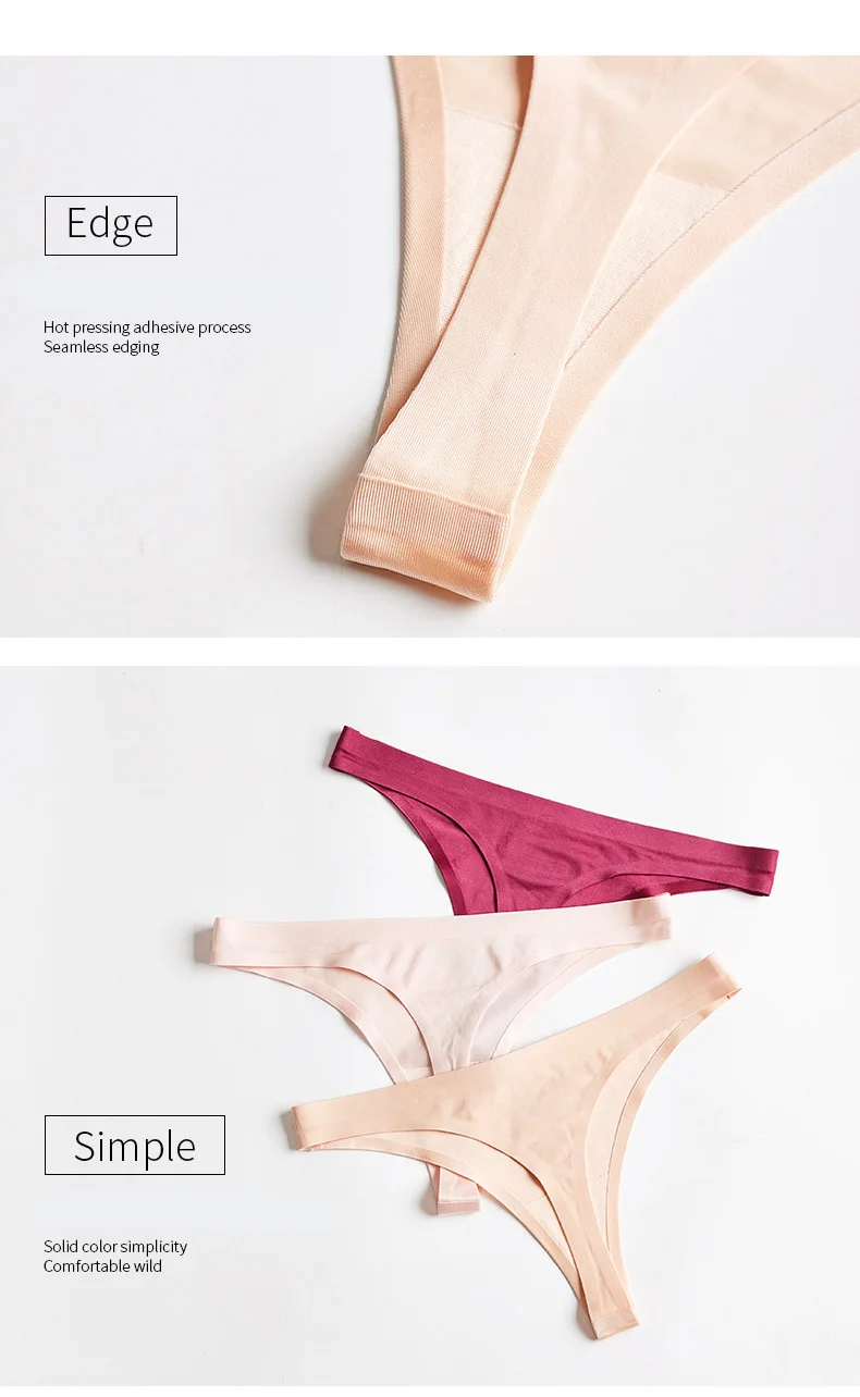 1pcs Xiaomi Women Underwear Sexy Seamless Sports Panty Female T-back Solid Soft G-string Thong For Woman Underwear Ice Silk New