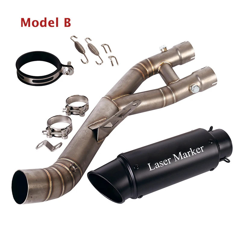For Yamaha YZF R1 2015-2020 Motorcycle Modified System 60mm Exhaust Tips Muffler Tube Mid Link Pipe - Image 3
