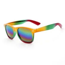 Радужные пластиковые Металлизированные очки модные гальванические солнцезащитные очки(купить три отправить один