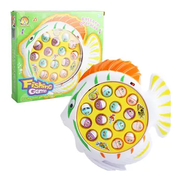 

Fishing Toys Set Children'S Electric Large Music Rotating Magnetic Play House Toys Multi-Function Fishing Plate Set Toys