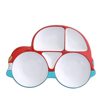 

Cartoon Ceramic Car Plates for Kids Creative Child Bowl Divided Dinner Plate Fruit Dessert Biscuit Dish Kitchen Decor Cute Gifts