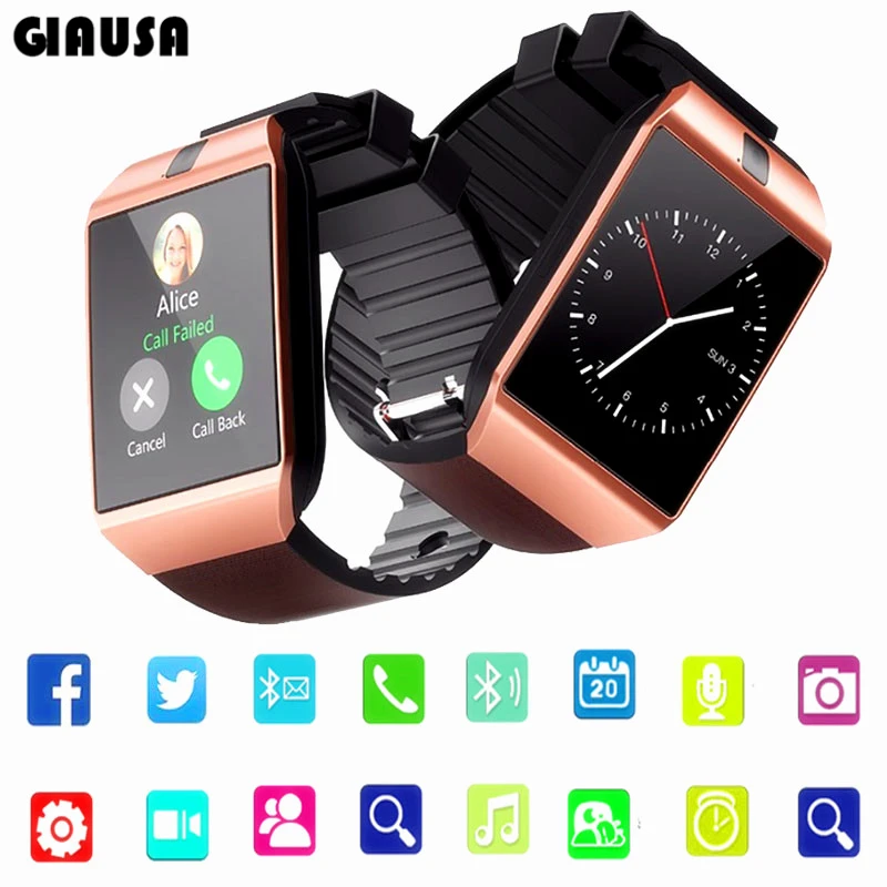 GIAUSA Bluetooth Смарт часы DZ09 телефон с камерой Sim TF карта Android телефонный звонок браслет для смартфона|Смарт-часы| |