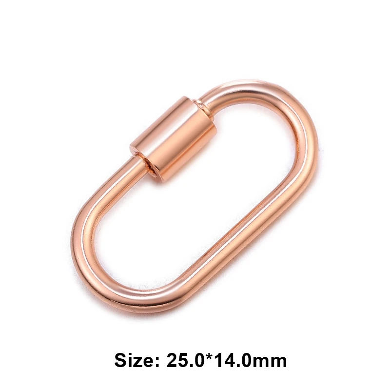 Rose Gold Juya Новые Креативные Висячие цепочки с замком, крючки с застежкой, спиральные винтовые застежки, аксессуары для ручной работы в стиле панк, для изготовления ювелирных изделий - Цвет: Rose Gold