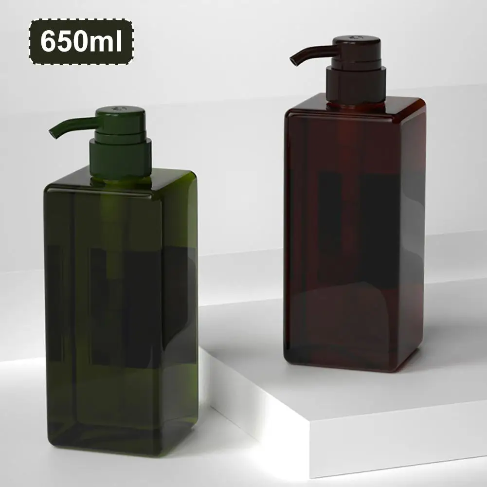 

650ml Portable Durable Household Shower Shampoo Lotion Empty Replacement Pump Dispenser Bottle