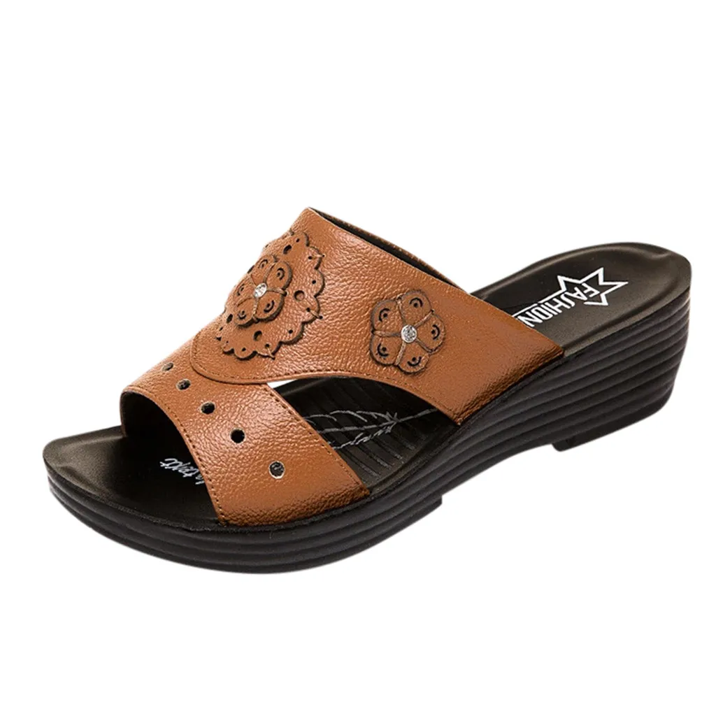 

SAGACE Women's Sandals Fashioh sandals Women Summer Solid Peep Toe Casual shoes Women Wedge Platform Shoes Ladies Sandals Female