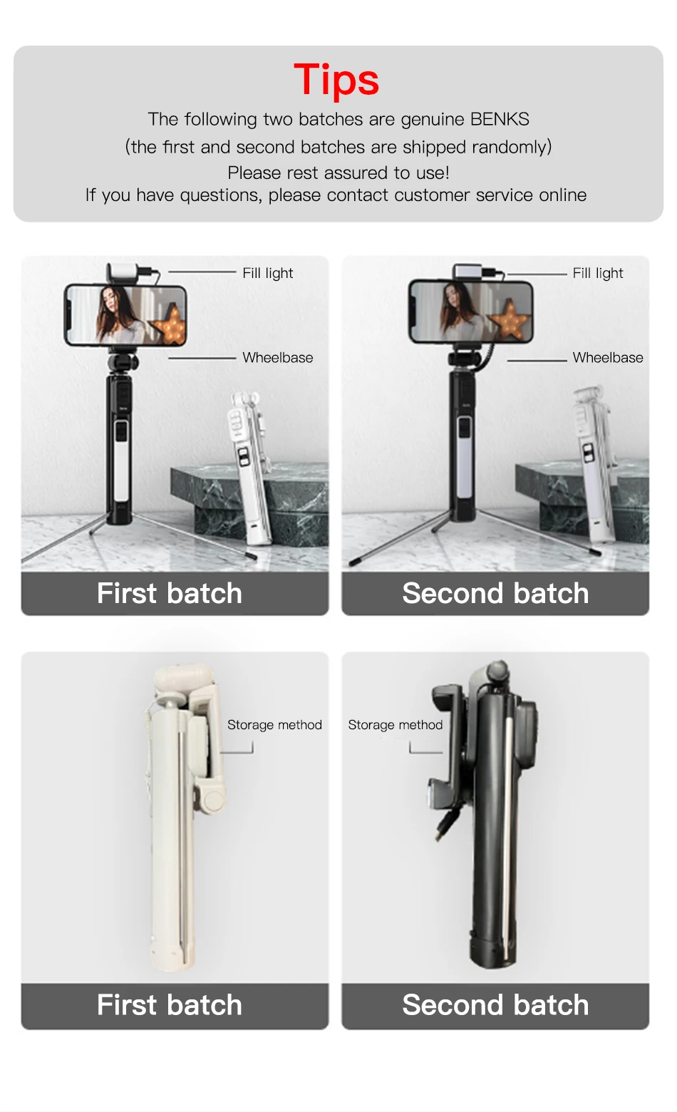 Benks New Wireless Bluetooth Selfie Stick Tripod Extendable With Shutter Button Remote Control Universal For iPhone 11 XR Xiaomi (18)