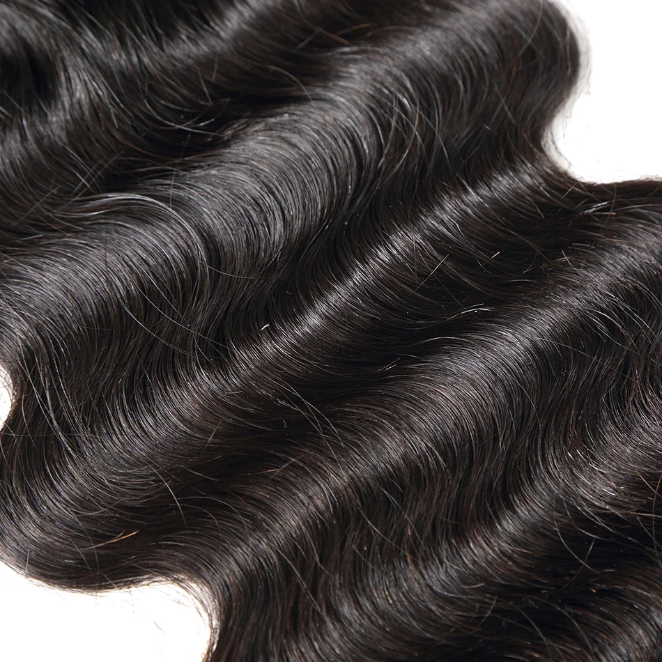 Luwin OneCutHair бразильские волосы волнистые натуральные волосы пучки объемная волна 3 4 пучка с кружевной фронтальной застежкой накладные