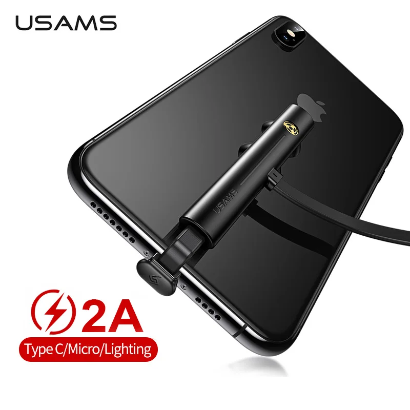 USAMS Зарядное устройство USB кабель для iPhone samsung Тип C Быстрая зарядка зарядное Шнур