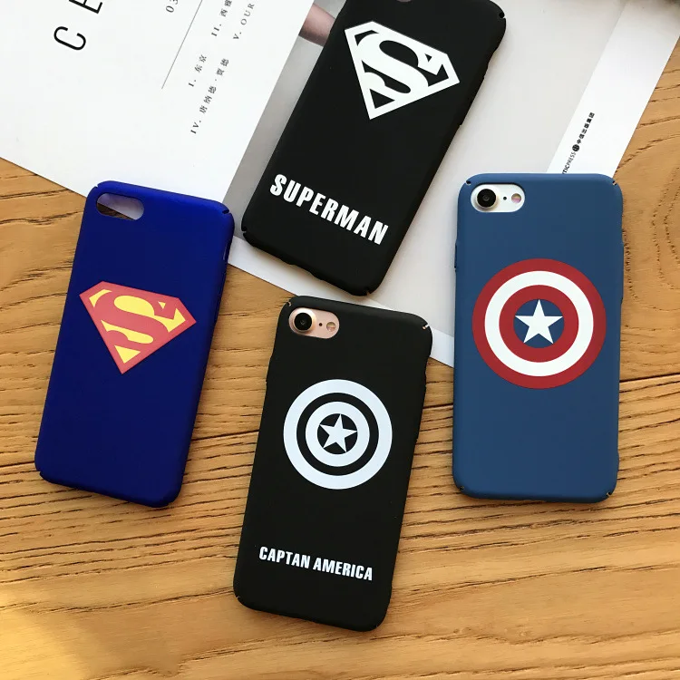Marvel Avengers Captain America Shield Superhero Case For iPhone 6 Puls 6S 7 8 Plus Hard PC Cover Ironman Comic capinhas | Мобильные