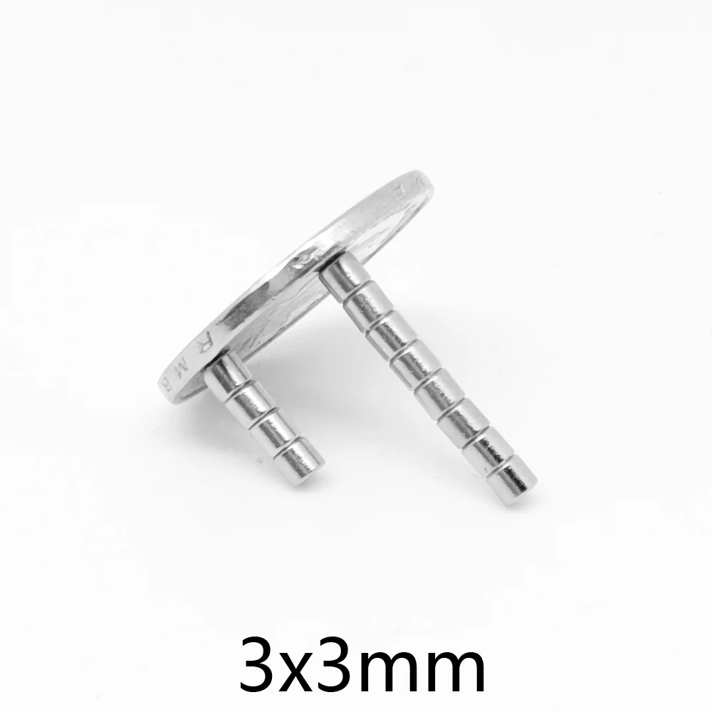 50/100/200/500/1000/2000PCS 3×3 Mini Small Disc Search Magnet Magnets 3x3mm Round Neodymium Permanent Strong Magnets 3*3 mm