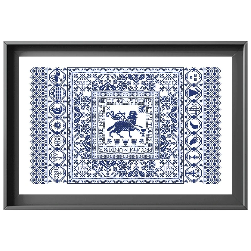 Agnus Dei cross stitch kits cartoon pattern 18ct 14ct 11ct white fabric cotton thread DIY embroidery kit for beginners