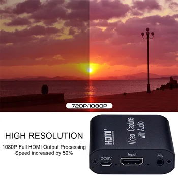 

2020 1080P Video Capture Device HDMI Video Capture Card with Loop Audio + Video Capture Game Capture Card for Windows / Android