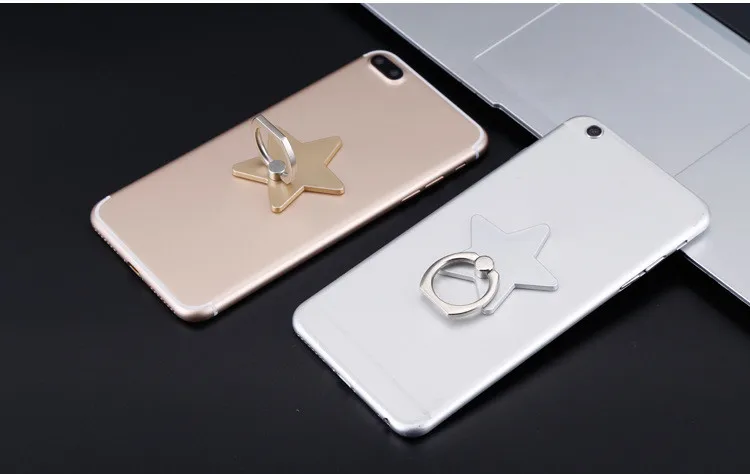 Золотой Серебряный цвет Звезда Стиль Регулируемые кольца для пальцев телефон стенд держатель для IPhone для Xiaomi для samsung держатель телефона стенд