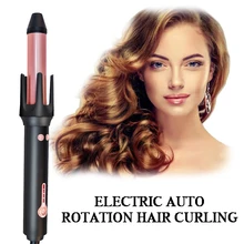Rizador de pelo automático para mujer, rizador de pelo giratorio de cerámica, varita de ondulación, pinzas rizadas para mujer, herramientas de estilismo de cabello